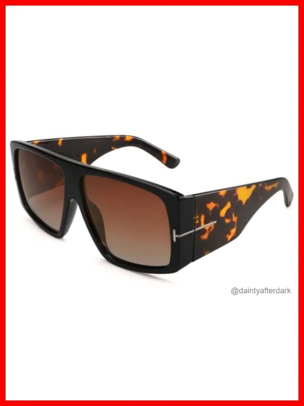 Oversized Square Sunglasses for Women Retro Large Frame Gradient UV Protection